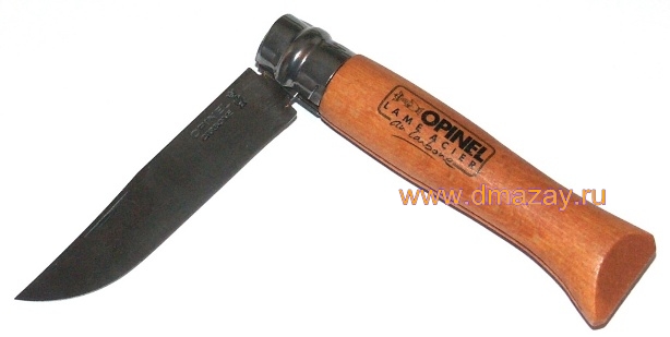 Складной нож Opinel (ОПИНЕЛЬ) Tradition 9VRN 113090 (№09 Carbone) с длиной лезвия 9,0 см